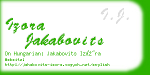 izora jakabovits business card